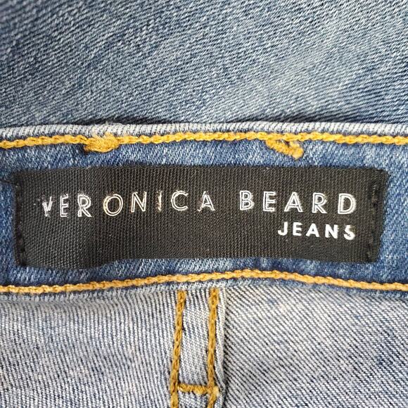 Veronica Beard Women's Carolyn Baby Boot High Rise Jeans Size 25/0 Tuxedo Stripe - Picture 6 of 11